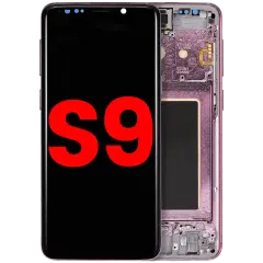 Bloc écran OLED avec cadre pour Samsung Galaxy S9 (compatible qualité supérieure) (Lilac Purple)