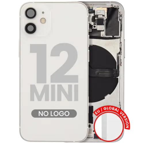 Coque arrière avec petites pièces pour iPhone 12 Mini (version UE/globale) (pièce de rechange Plus) (blanche) – Image 3