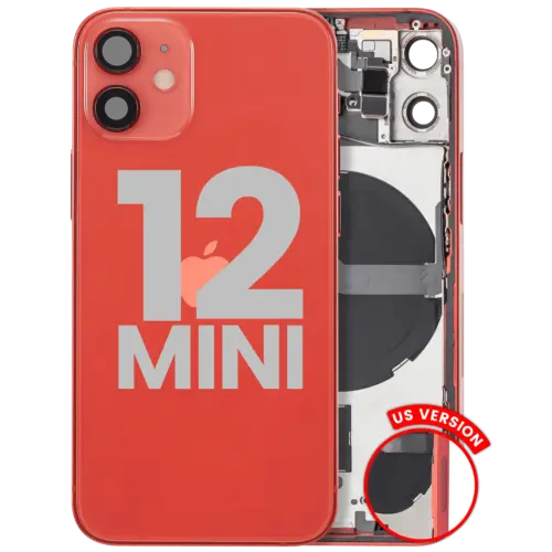 Back châssis W/ Small Parts pour iPhone 12 Mini (US Version) (Used OEM Pull: Grade B) (rouge) – Image 2