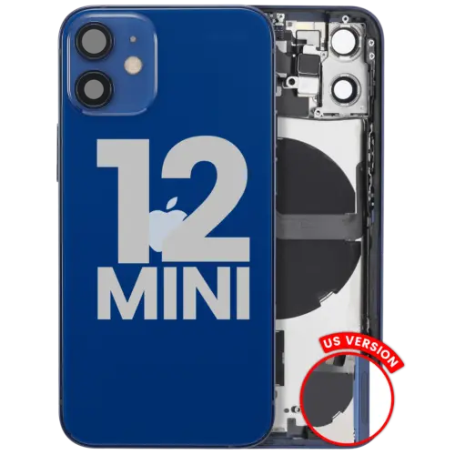 Back châssis W/ Small Parts pour iPhone 12 Mini (US Version) (Used OEM Pull: Grade C) (bleu) – Image 2