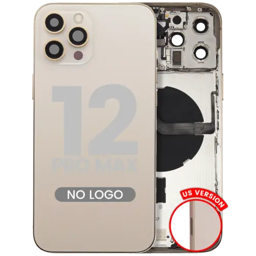 Coque arrière avec petites pièces pour iPhone 12 Pro Max (version US) (Aftermarket Plus) (Or) – Image 3