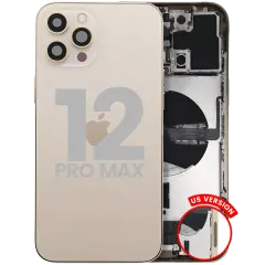 Back châssis W/ nappe de connecteur de charge & Small Parts pour iPhone 12 Pro Max (US Version) (Used OEM Pull: Grade B) (or)