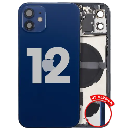 Back châssis W/ Small Parts pour iPhone 12 (US Version) (Used OEM Pull: Grade B) (bleu) – Image 2