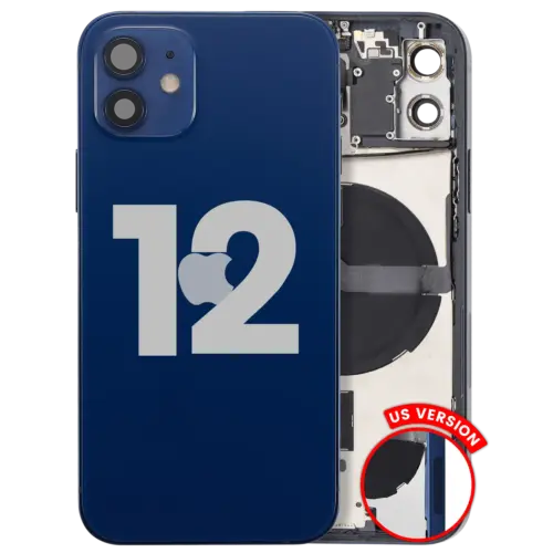 Back châssis W/ Small Parts pour iPhone 12 (US Version) (Used OEM Pull: Grade C) (bleu) – Image 2