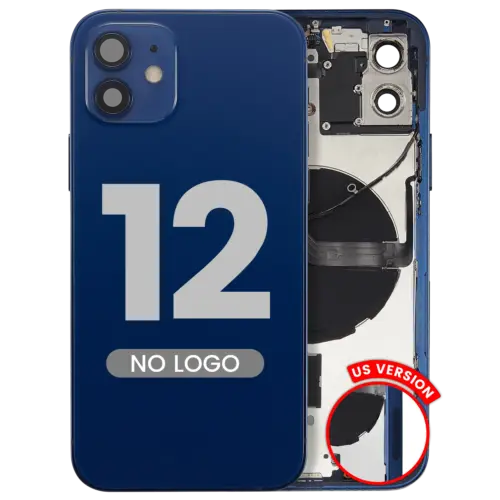 Coque arrière avec petites pièces pour iPhone 12 (version US) (compatible qualité supérieure) (bleu) – Image 3