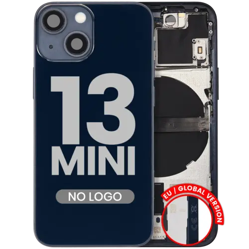 Coque arrière avec petites pièces pour iPhone 13 Mini (version UE/globale) (compatible qualité supérieure) (minuit) – Image 3