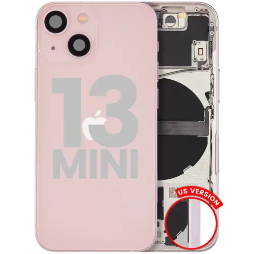 Coque arrière avec petites pièces pour iPhone 13 Mini (version US) (pièce d'origine d'occasion: grade C) (rose) – Image 2
