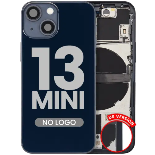 Coque arrière avec petites pièces pour iPhone 13 Mini (version US) (Aftermarket Plus) (Midnight)