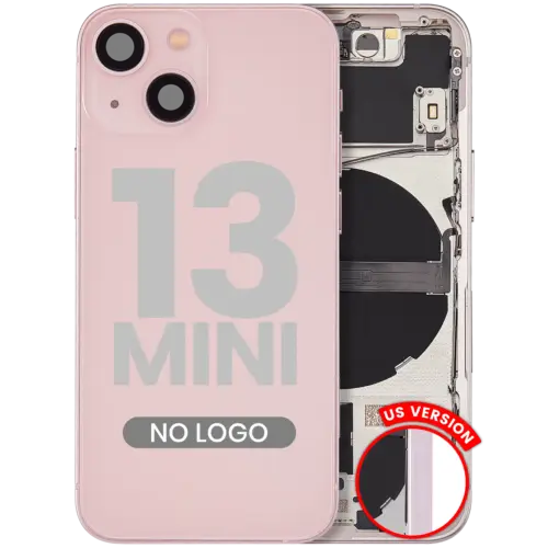 Coque arrière avec petites pièces pour iPhone 13 Mini (version US) (compatible qualité supérieure) (rose)