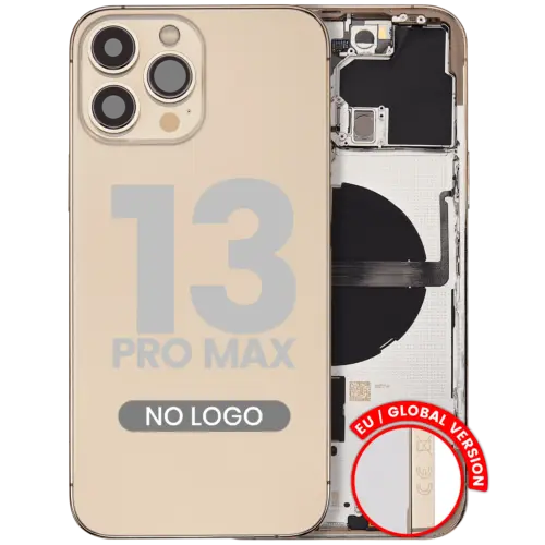 Coque arrière avec petites pièces pour iPhone 13 Pro Max (version UE/globale) (compatible qualité supérieure) (Or)