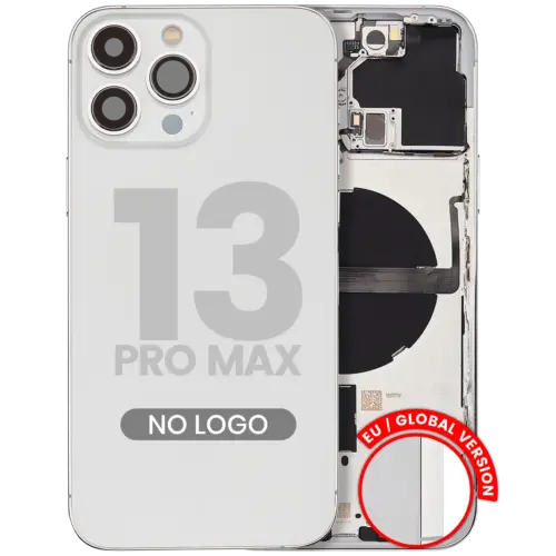 Coque arrière avec petites pièces pour iPhone 13 Pro Max (version UE/globale) (pièce de rechange Plus) (argent)