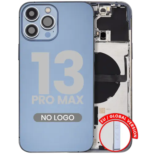 Coque arrière avec petites pièces pour iPhone 13 Pro Max (version UE/globale) (compatible qualité supérieure) (bleu Sierra) – Image 3