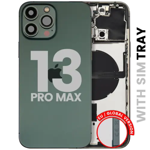 Coque arrière avec petites pièces pour iPhone 13 Pro Max (version UE/globale) (pièce d'origine d'occasion : grade C) (vert alpin)