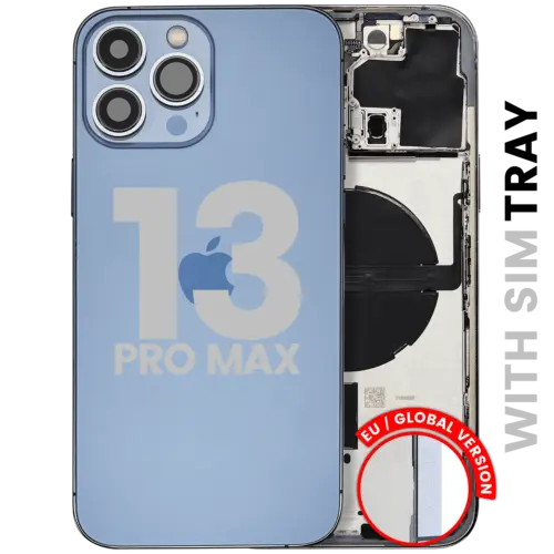 Back châssis W/ Small Parts pour iPhone 13 Pro Max (EU / Global Version) (Used OEM Pull: Grade B) (Sierra Blue) – Image 3