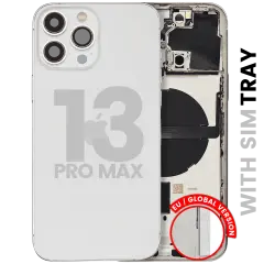 Back châssis W/ Small Parts pour iPhone 13 Pro Max (EU / Global Version) (Used OEM Pull: Grade C) (argent)