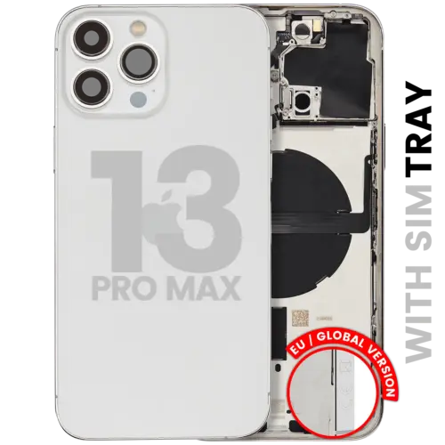 Back châssis W/ Small Parts pour iPhone 13 Pro Max (EU / Global Version) (Used OEM Pull: Grade C) (argent) – Image 3