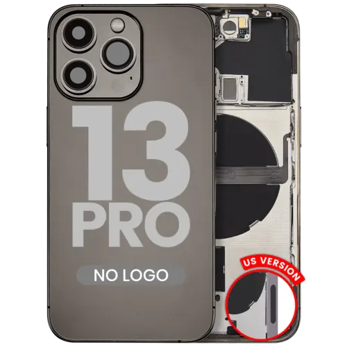 Coque arrière avec petites pièces pour iPhone 13 Pro (version US) (Aftermarket Plus) (Graphite) – Image 3