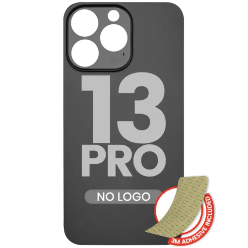 Verre arrière avec adhésif 3M pour iPhone 13 Pro (sans logo / grand trou pour la caméra) (Graphite)