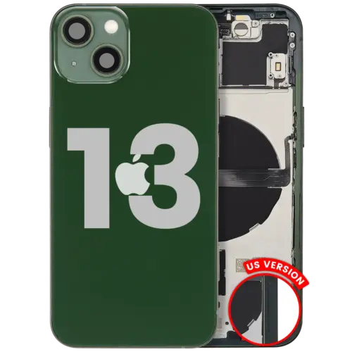 Coque arrière avec petites pièces pour iPhone 13 (version US) (Pièce d'origine d'occasion : Grade A) (Vert)