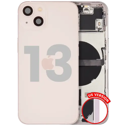 Back châssis W/ Small Parts pour iPhone 13 (US Version) (Used OEM Pull: Grade B) (rose)
