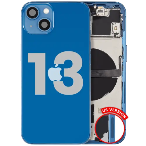 Back châssis W/ Small Parts pour iPhone 13 (US Version) (Used OEM Pull: Grade C) (bleu)