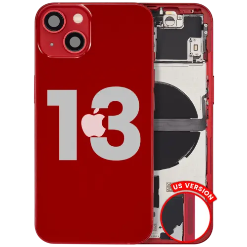 Back châssis W/ Small Parts pour iPhone 13 (US Version) (Used OEM Pull: Grade C) (rouge)