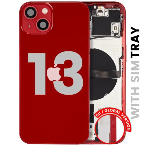 Back châssis W/ Small Parts pour iPhone 13 (EU / Global Version) (Used OEM Pull: Grade C) (rouge)