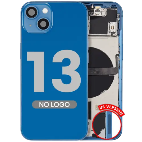 Back Housing W/ Small Parts For iPhone 13 (US Version) (Aftermarket Plus) (Blue) – Image 3