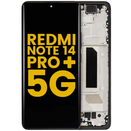 Écran OLED avec cadre pour Xiaomi Redmi Note 14 Pro Plus 5G (reconditionné) (noir minuit)