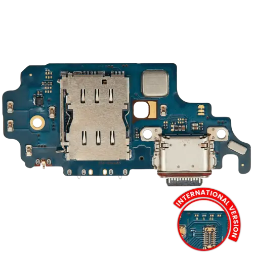 Charging Port Board With Sim Card Reader For Samsung Galaxy S21 Ultra 5G (G998B) (International Version) (Premium)