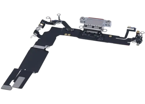 Charging Port Flex Cable With Board For iPhone 16 (EU / UK / CA) (Genuine OEM) (White) – Image 6