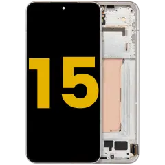 Bloc écran OLED avec cadre pour Xiaomi 15 (reconditionné) (blanc)