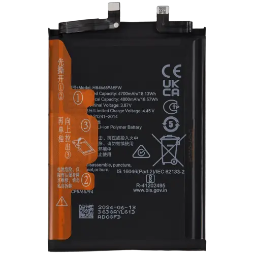 Replacement Battery For Honor X9 5G / X9 / X40 GT / X30 / Magic4 Lite (HB466596EFW)