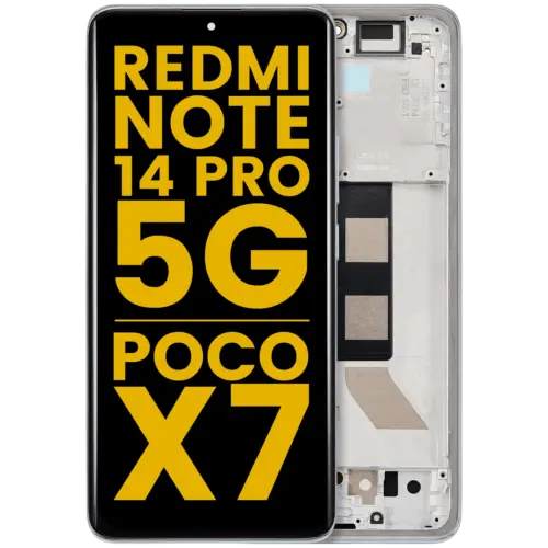 Écran OLED avec cadre pour Xiaomi Redmi Note 14 Pro 5G / Xiaomi Poco X7 (Reconditionné) (Vert)