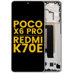 OLED Assembly With Frame For Xiaomi Poco X6 Pro / Redmi K70E (Refurbished) (Grey)
