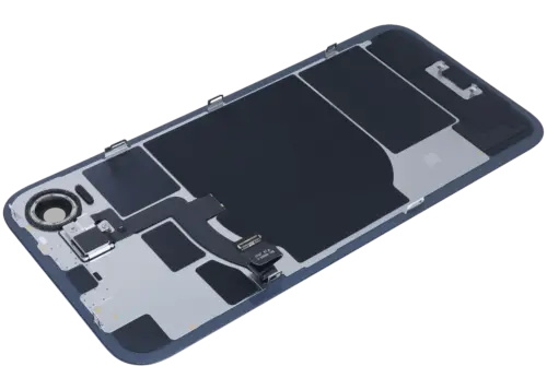 Back Glass w/ Wireless NFC Charging Flex & Flashlight Flex For iPhone 16e (Service Pack) (Black) – Image 6