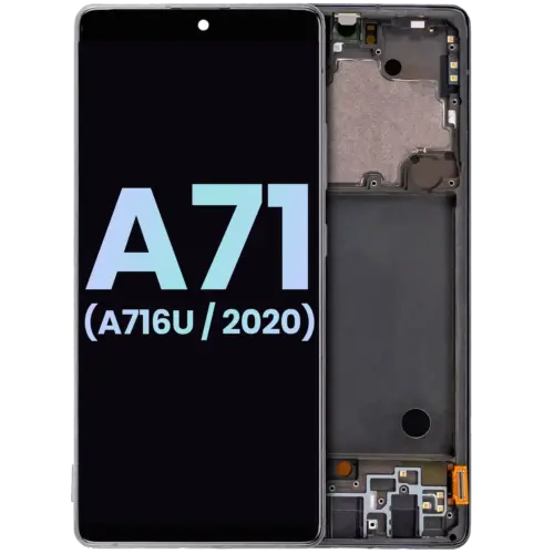 Bloc écran OLED avec cadre pour Samsung Galaxy A71 5G (A716U / 2020) (Service Pack) (Prism Cube Black) – Image 9