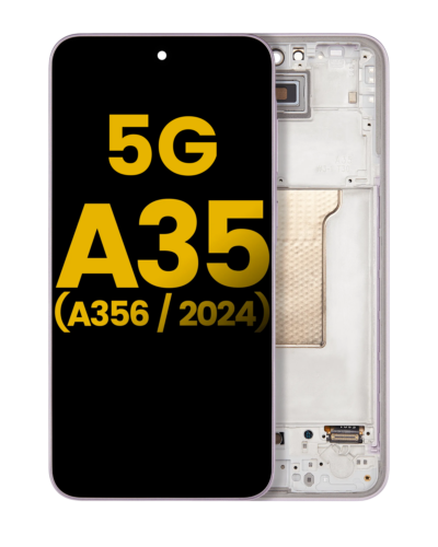 Bloc écran OLED avec cadre pour Samsung Galaxy A35 5G (A356 / 2024) (reconditionné) (Lilac) – Image 11