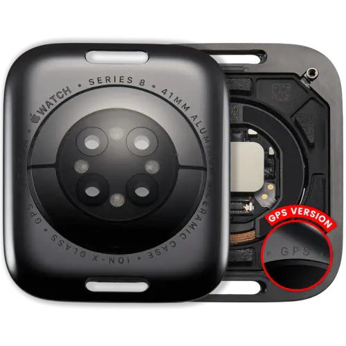 Back Cover Assembly For Watch Series 8 (41mm) (GPS Version) (Aluminum / Space Black)
