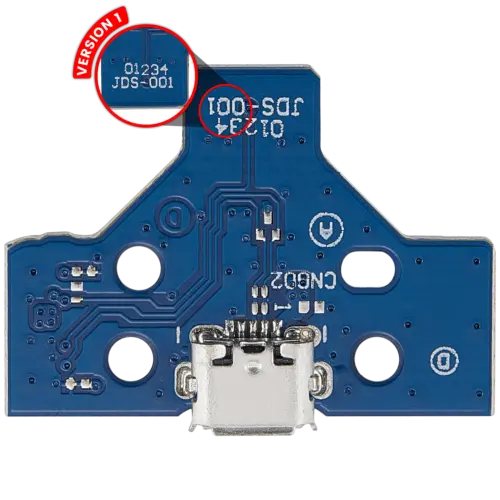 USB Charging Port Board With 14-Pin Flex Cable for PlayStation 4 Controllers (Version 1: JDS-001)