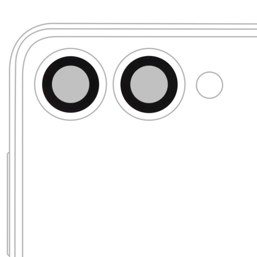 Back Camera Lens (Glass Only) With Adhesive For Samsung Galaxy Z Flip 7 5G (2 Piece Set)
