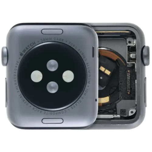 Housing Assembly Compatible For Watch Series 1 (38MM) (Used OEM Pull: Grade A) (Cellular Version) (Aluminum / Space Black)