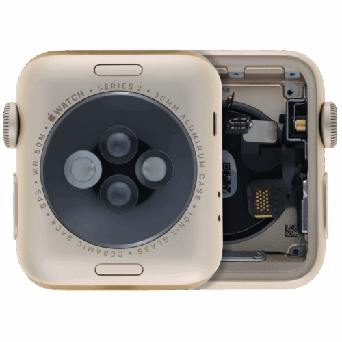 Housing Assembly Compatible For Watch Series 2 (38MM) (Used OEM Pull: Grade A) (Cellular Version) (Aluminum / Gold)