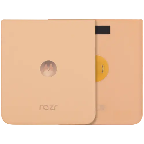 Back Cover Glass For Motorola Razr Plus / Razr 50 Ultra (XT2451 / 2024) / Razr Plus 2025 (XT2557 / 2025) (Premium) (Peach Fuzz)