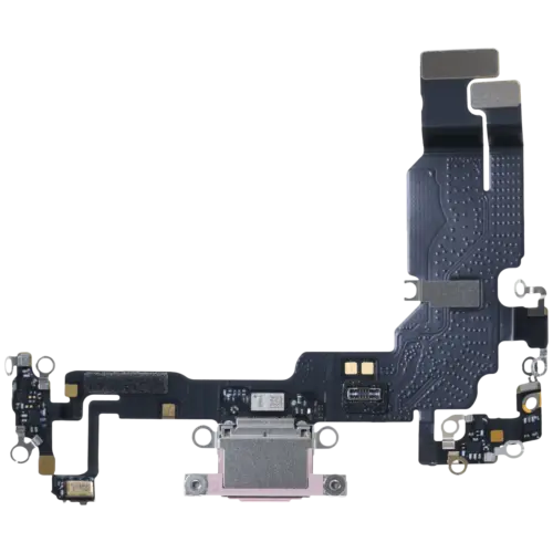 Charging Port Flex Cable With Board For iPhone 15 (Genuine OEM) (Pink)