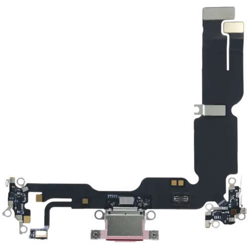 Charging Port Flex Cable For iPhone 15 Plus (Genuine OEM) (Pink)