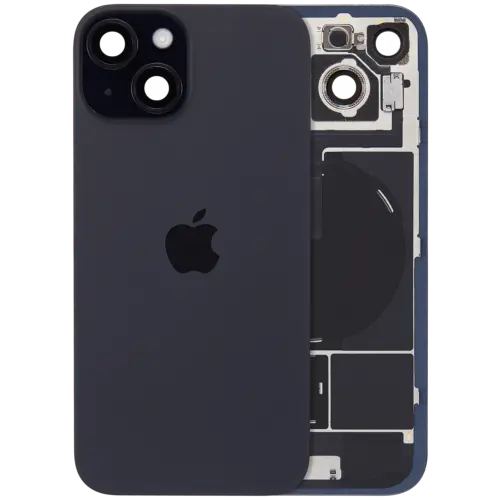 Back Glass w/ MagSafe Magnet & NFC & Flashlight Flex For IPhone 15 (Genuine OEM) (Black)