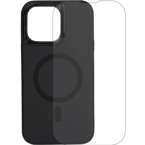 Skech Case with MagSafe with Screen Protector And For iPhone 15 Pro (Black)