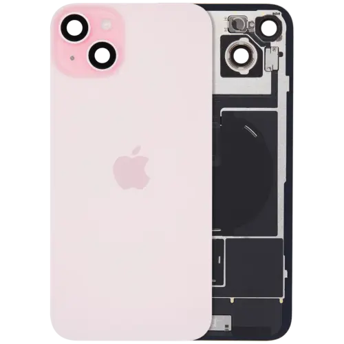 Back Glass w/ MagSafe Magnet & NFC & Flashlight Flex For IPhone 15 Plus (Genuine OEM) (Pink)