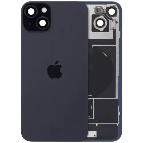 Back Glass w/ MagSafe Magnet & NFC & Flashlight Flex For IPhone 15 Plus (Genuine OEM) (Black)